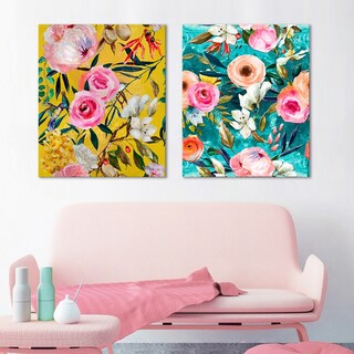 Foto 3 | Foto 3 | Set Cuadros Flores Estilo Vintage Lienzo Canvas Tipo Oleo Hd