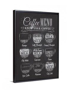 Foto 1 | Foto 1 | Cuadro Tipos De Café Cafeteria Coffee Menu Vintage Canvas Hd