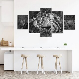 Foto 4 | Foto 4 | Ultima Cena Set 5 Cuadros En Lienzo Canvas Con Bastidor