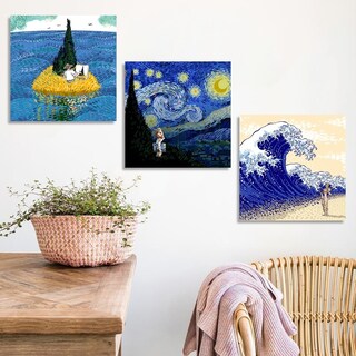 Foto 2 | Foto 2 | Cuadros Canvas Van Gogh Tríptico Varios Modelos Art Moderno