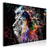 Cuadro Arte Moderno León Abstracto Listo Para Colgar Lienzo Canvas Alta Calidad No Sintetico