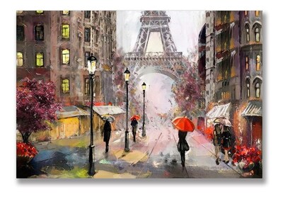 Foto 1 | Foto 1 | Cuadro Canvas Paris Tipo Oleo Grande 1x1.6mt Alta Calidad