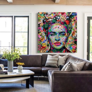 Foto 3 | Foto 3 | Cuadro Frida Kahlo Graffiti Canvas Grueso 90x80cm Premium Hd