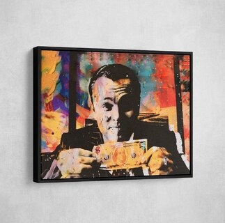 Foto 5 | Foto 5 | Cuadro Abstracto Wolf Of Wall Street Money En Lienzo Canvas Estilo Galeria
