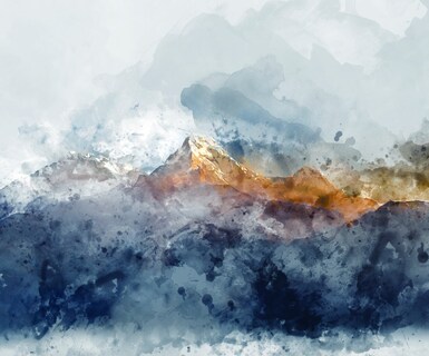 Foto 3 | Foto 3 | Tríptico Cuadros Canvas Arte Abstracto Paisaje Montañas Hd