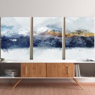 Foto 5 | Foto 5 | Tríptico Cuadros Canvas Arte Abstracto Paisaje Montañas Hd