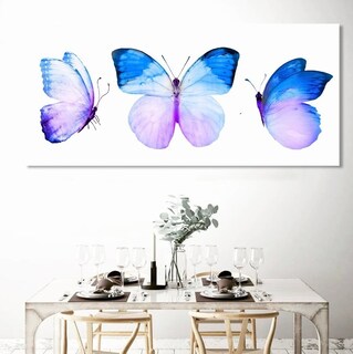 Foto 1 | Foto 1 | Cuadro Mariposas Colores Acuarela Moderno Lienzo Canvas Hd