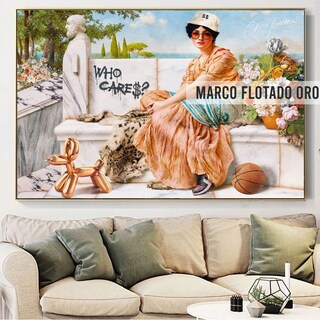 Foto 4 | Foto 4 | Cuadro Who Cares? Money Arte Clásico Moderno Canvas 140x90 Color Who Cares?