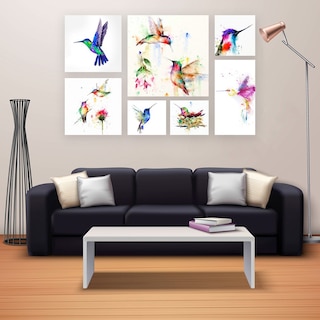 Foto 3 | Foto 3 | Set 7 Cuadros Decorativos Colibríes Acuarela 4k, Sala Recama