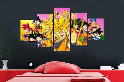 Foto 4 | Foto 4 | Dragon Ball Cuadros Canvas Set 5 Piezas Envio Gratis Varios