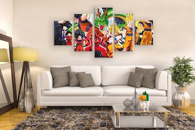 Foto 5 | Foto 5 | Dragon Ball Cuadros Canvas Set 5 Piezas Envio Gratis Varios