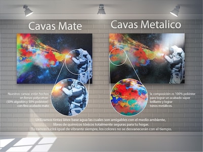 Foto 5 | Foto 5 | Impresiones Cuadro En Lienzo Canvas Metálico Metalizado Brillante Tipo Galeriapersonalizadas