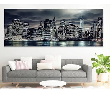 Foto 1 | Foto 1 | Cuadro Canvas Panoramico Ciudades 180x70 Cm Modelos A Elegir