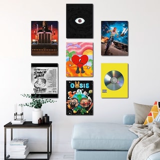 Foto 1 | Foto 1 | Bad Bunny Discografia Cuadros Tela Canvas Grueso Set De 7
