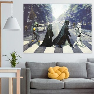 Foto 4 | Foto 4 | Cuadro Star Wars Abbey Road Grande En Canvas Premium 4k Color Multicolor Armazón Bastidor De Madera
