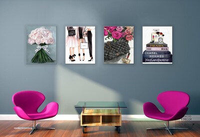 Foto 4 | Foto 4 | Set 3 Cuadros Canvas Decorativo Boutique Fashion Estética Estilo Galeria No Sinteticos