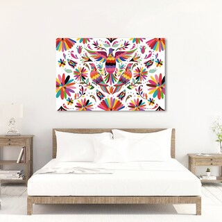 Foto 4 | Foto 4 | Cuadro Decorativo Arte Mexicano Huichol Otomí  Lienzo Canvas Artístico No Sintético Tintas Ecologica