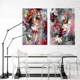 Foto 2 | Foto 2 | Cuadros Moderno Graffiti Mujeres Abstracto Rostros Canvas Hd Color Colores