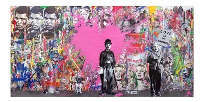 Foto 5 | Foto 5 | Cuadro Banksy Arte Moderno En Canvas Opción De Marco Grafiti