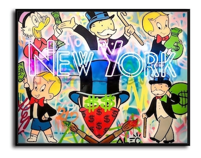 Foto 4 | Foto 4 | Cuadro Alec Monopoly En Canvas New York Grafitti Moderno