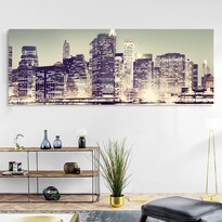 Cuadro Ciudad Nueva York Panorámico Moderno En Canvas Hd