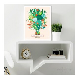 Foto 2 | Foto 2 | Cuadro Cactus Plantas Acuarela Hogar Dulce Hogar Decorativo