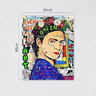 Foto 2 | Foto 2 | Cuadro Decorativo Alec Monopoly Frida Kahlo, Recamara Sala Color Verde