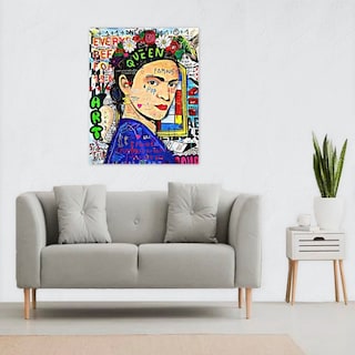 Foto 3 | Foto 3 | Cuadro Decorativo Alec Monopoly Frida Kahlo, Recamara Sala Color Verde