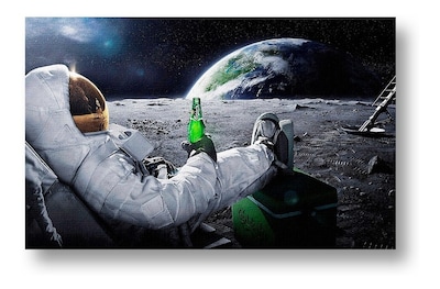 Foto 5 | Foto 5 | Cuadro Astronauta Cerveza Para Recamara, Sala Oficina Grande