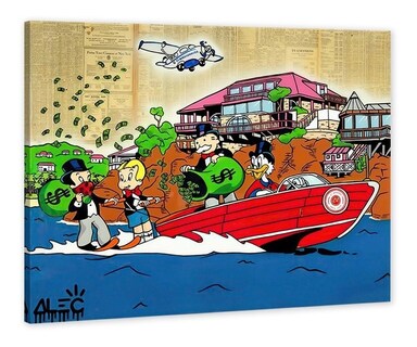 Foto 1 | Foto 1 | Cuadro Decorativo Alec Monopoly Lancha Del Dinero, Recamara