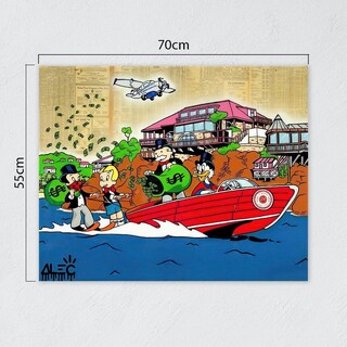 Foto 2 | Foto 2 | Cuadro Decorativo Alec Monopoly Lancha Del Dinero, Recamara