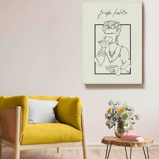 Foto 3 | Foto 3 | Cuadro Minimalista Moderno Frida Kahlo Canvas Nordico