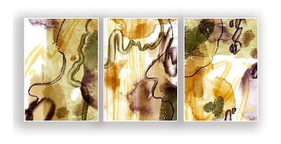 Foto 1 | Foto 1 | Cuadros Abstracto Colores Cálidos Canvas Grueso 65x90cm