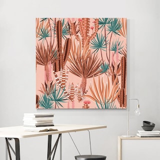 Foto 1 | Foto 1 | Cuadro Cactus Flores Mexicano Terracota Tonos Neutros Boho