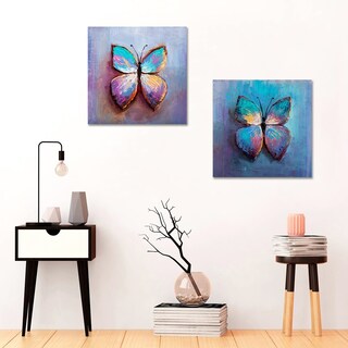 Foto 5 | Foto 5 | Cuadros Mariposas Decorativo Abstracto Tipo Oleo Modernos