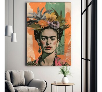 Foto 4 | Foto 4 | Mega Cuadro Canvas Grueso Moderno Frida Kahlo Mexico  140x90