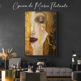 Foto 4 | Foto 4 | Cuadro Lienzo Canvas Grueso Lagrimas De Oro Klimt 70x100 Hd Color Freyas Tears Armazón Bastidor De Madera