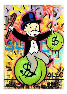 Foto 1 | Foto 1 | Cuadros Alec Monopoly En Canvas Graffiti Art Urban Modernos Color Alec Monopoly Pop Art