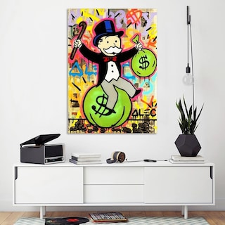 Foto 2 | Foto 2 | Cuadros Alec Monopoly En Canvas Graffiti Art Urban Modernos Color Alec Monopoly Pop Art