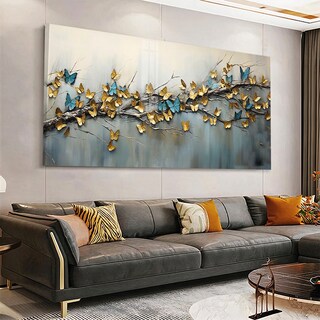 Foto 2 | Foto 2 | Cuadro Arbol Rama Mariposas De Lujo Canvas Grueso 120x60 Cm