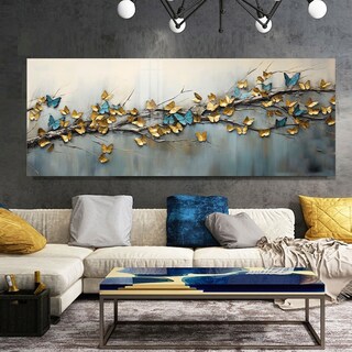 Foto 3 | Foto 3 | Cuadro Arbol Rama Mariposas De Lujo Canvas Grueso 120x60 Cm