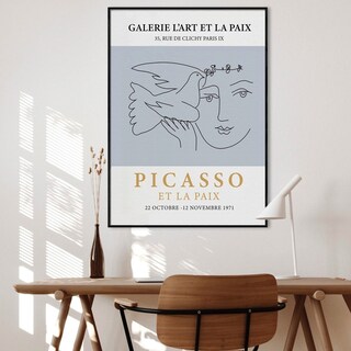 Foto 2 | Foto 2 | Cuadros Picasso Abstractos Minimalista Modernos Canvas Museo Color Paloma Paz Armazón Bastidor De Madera