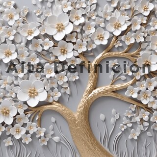 Foto 4 | Foto 4 | Cuadro Arbol Flores Canvas Artistico Sala Elegante 60x90 Hd