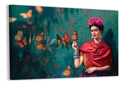 Foto 1 | Foto 1 | Cuadro Frida Kahlo. Cuadro Decorativo Para Recamara, Sala. Color Verde