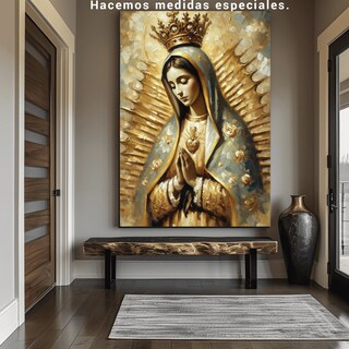 Foto 4 | Foto 4 | Cuadro Virgen De Guadalupe En Canvas Con Bastidor 60x80 Cm