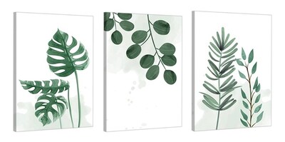 Foto 1 | Foto 1 | Set Cuadros Decorativos Canvas Plantas Acuarela, Minimalista