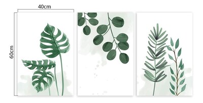 Foto 2 | Foto 2 | Set Cuadros Decorativos Canvas Plantas Acuarela, Minimalista