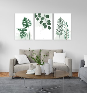 Foto 3 | Foto 3 | Set Cuadros Decorativos Canvas Plantas Acuarela, Minimalista