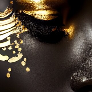 Foto 3 | Foto 3 | Cuadro Mujer Africana Dorado Artístico Canvas Grueso 90x50