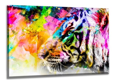 Foto 1 | Foto 1 | Cuadros Decorativos Abstracto Moderno Animales Colores 4k Color Tigre 2